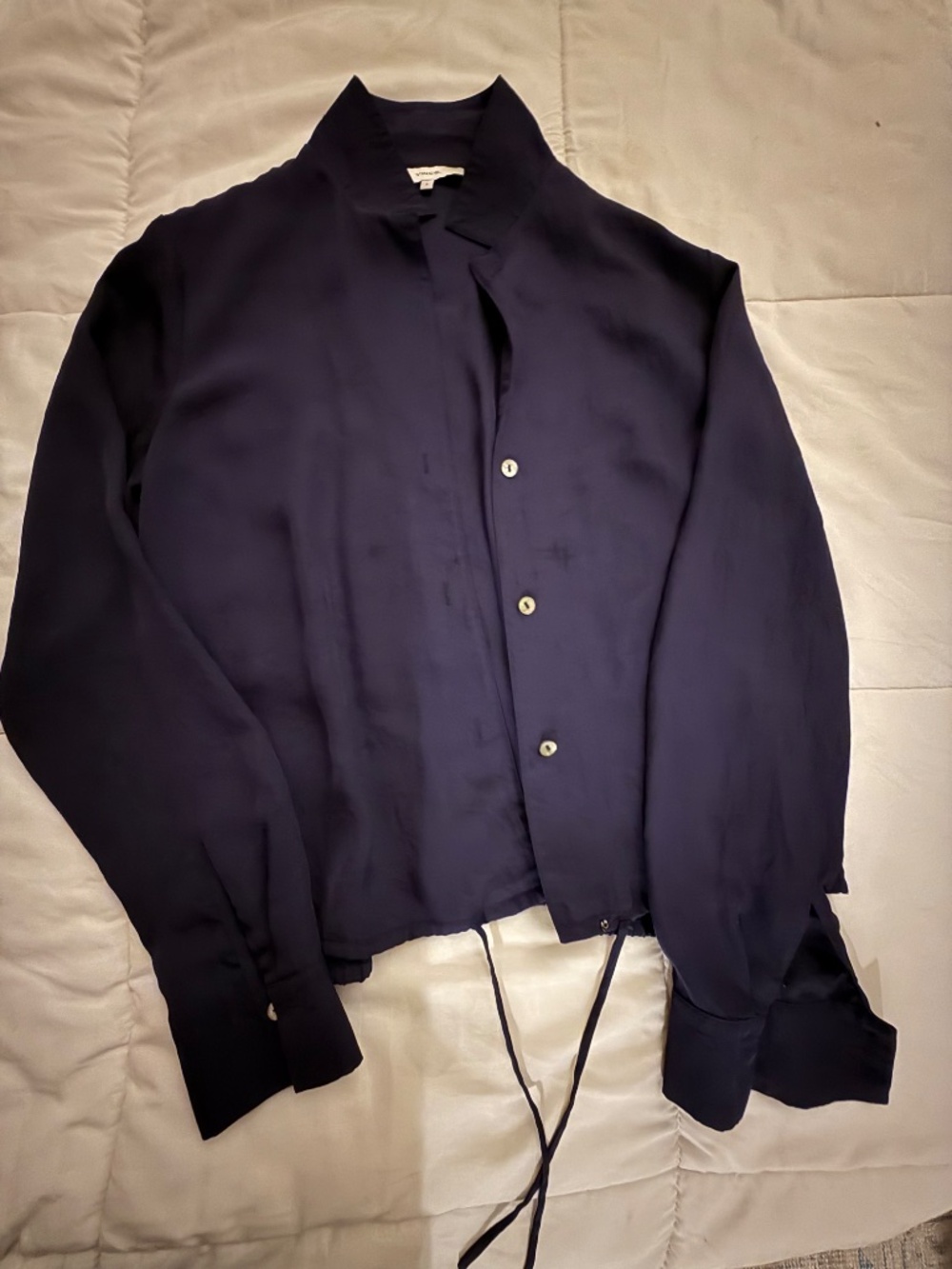 VINCE Navy Blue Blouse | Size 0